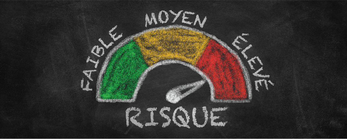 Jauge de risque sur une ardoise