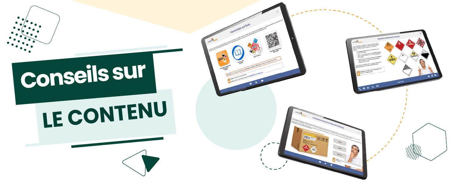 Conseils de contenu, ordinateur portable et tablettes flottantes