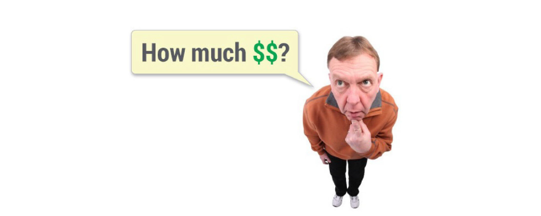 Man asking "How much $$"