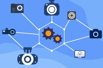 Icons showing dashcam integration network