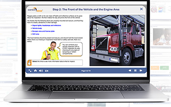 Auto-Hauler Cargo Inspection course running on a laptop